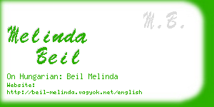 melinda beil business card